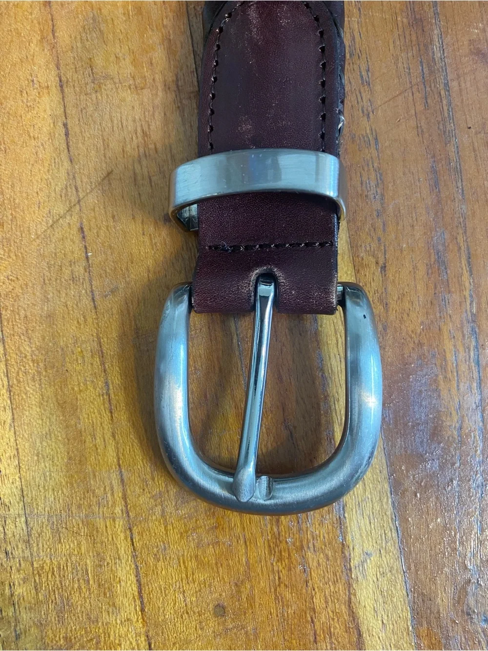 VINTAGE Men's Woven Leather Belt SIZE 34 - Brown